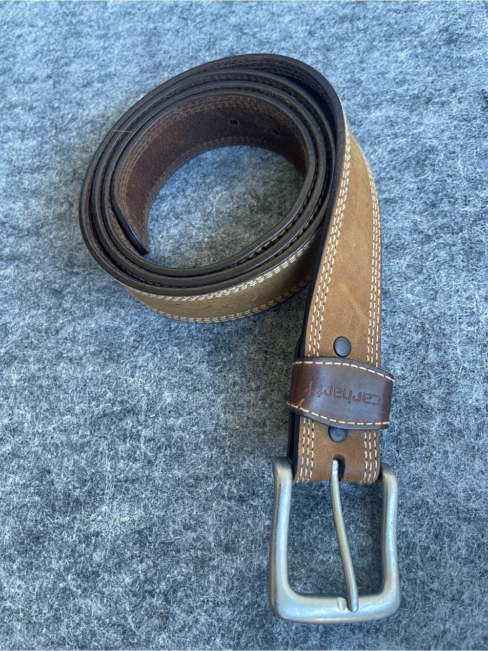 Carhartt Men’s Brown Genuine Leather Work Belt Size 44